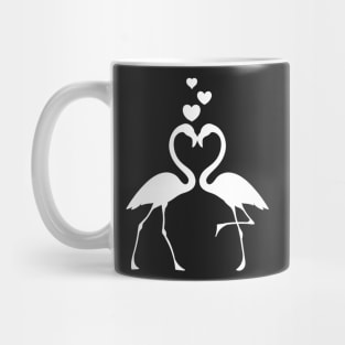 Flamingo Love Birds Hearts Mug